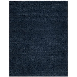 Santa Monica Shag Navy 8 ft. x 10 ft. Solid Area Rug