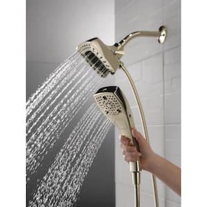In2ition 5-Spray Patterns 2.5 GPM 5.75 in. Wall Mount Dual Shower Heads in Lumicoat Polished Nickel