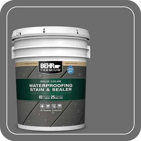 5 gal. #PPU25-03 Shadows Solid Color Waterproofing Exterior Wood Stain and Sealer