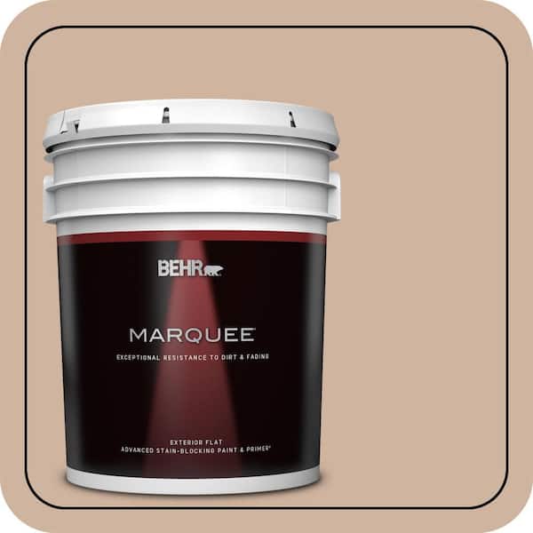 BEHR MARQUEE 5 gal. #BNC-01 Bauhaus Buff Flat Exterior Paint & Primer