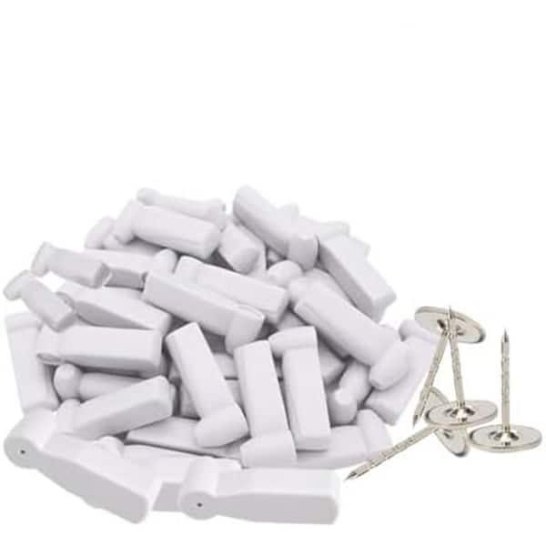 Unbranded Anti-Lost Hard Tag Security EAS 100 Pieces for Clothes with Pins 58Khz Checkpoint System Gray-White Retail Use