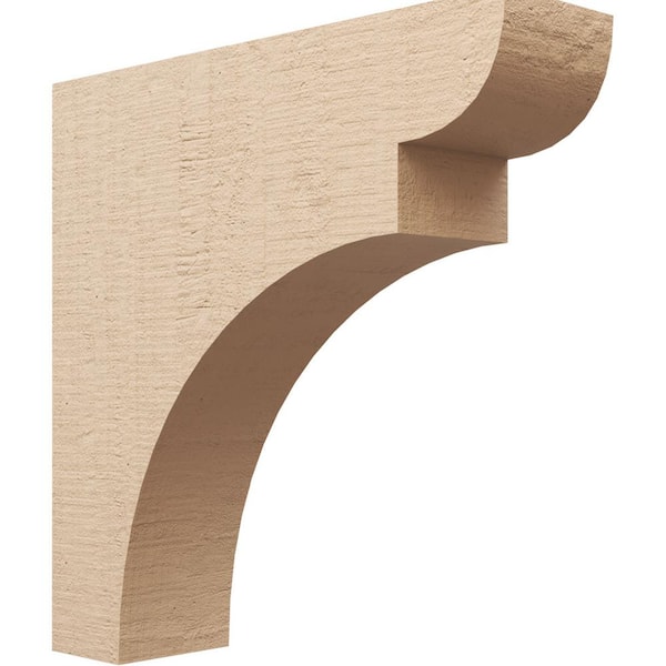 Ekena Millwork 8 in. x 32 in. x 32 in. Thin Yorktown Rough Cedar Woodgrain TimberThane Corbel, Primed Tan