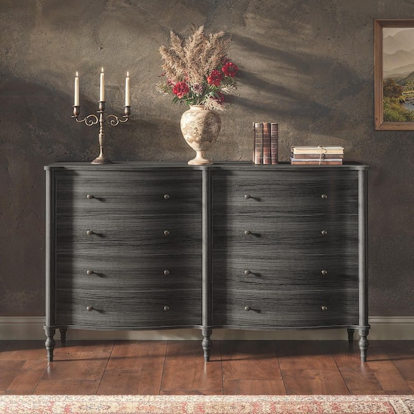 black oak dresser Savanna 6 Drawer Dresser, 56.85 Inch Wide main image 0
