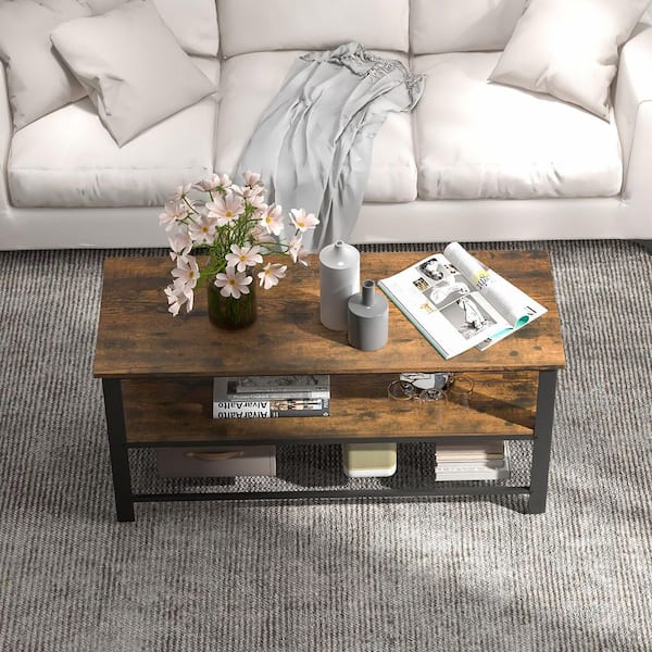 Gymax Brown 3-Tier TV Stand Fits TV's up to 50 in. w/ Power
