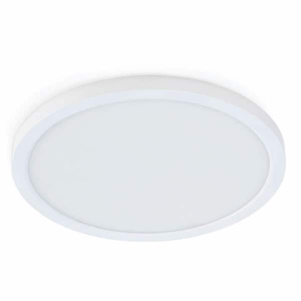 Feit Electric 10.5-Watt Integrated LED Flush Mount 7.5 in. White Round Dimmable Flat Panel Ceiling with Color Change 5CCT