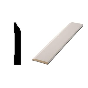 HOUSE OF FARA 1/2 in. D x 4-1/4 in. W x 96 in. L Primed White MDF ...