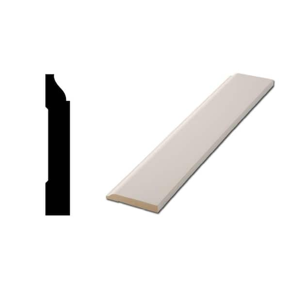 623 1/2 in. x  3 1/4 in. x  96 in. Primed MDF Baseboard Moulding (1-Piece − 8 Total Linear Feet)