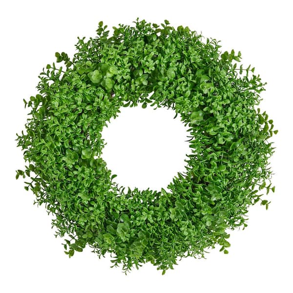 24 in. Artificial Boxwood Wreath