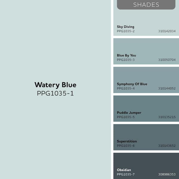 Glidden Essentials 1 gal. PPG1035-1 Watery Blue Eggshell Interior