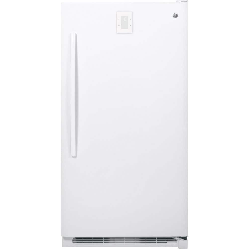 White Frost-Free Upright Freezer with Electronic Controls