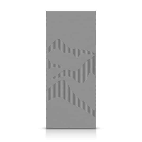 CALHOME 42 in. x 80 in. Hollow Core Light Gray Painted Composite MDF Interior Door Slab