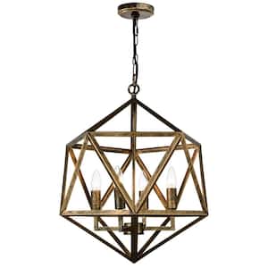Amazon 4 Light Up Pendant With Antique forged copper Finish