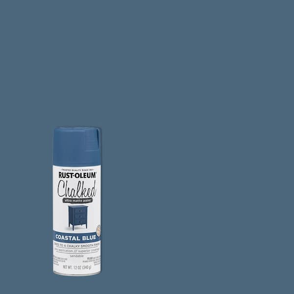 Rust-Oleum 12 oz. Chalked Coastal Blue Ultra Matte Spray Paint (6-Pack)  302598 - The Home Depot