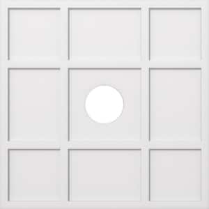 1 in. P X 13-1/4 in. C X 38 in. OD X 7 in. ID Rubik Architectural Grade PVC Contemporary Ceiling Medallion
