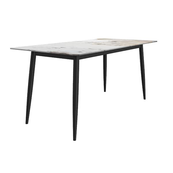 Leisuremod Zayle Modern Round White Grey Sintered Stone 71 in. Tabletop 4 Legs Base Dining Table Dining Table Seats 8