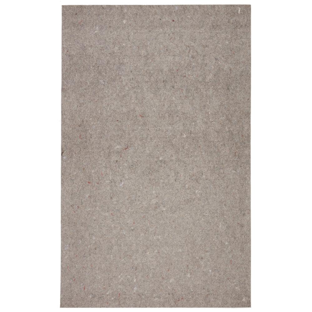 Premium Extra Plush Gray 2 ft. X 4 ft. Non-Slip 0.2 in. Thickness Rug Pad