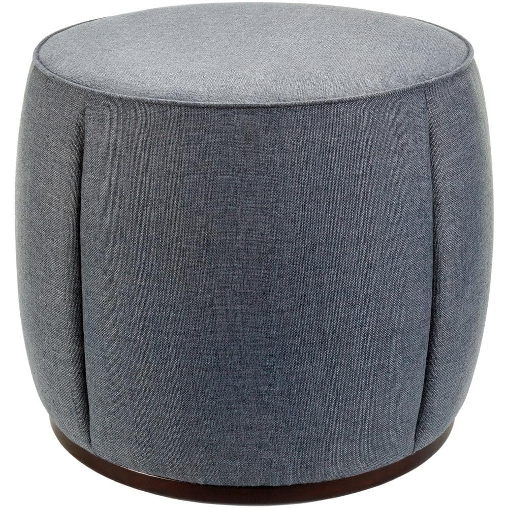 Adia Modern Ottoman, Denim, 21 in. H x 24 in. W x 24 in. D,Wood