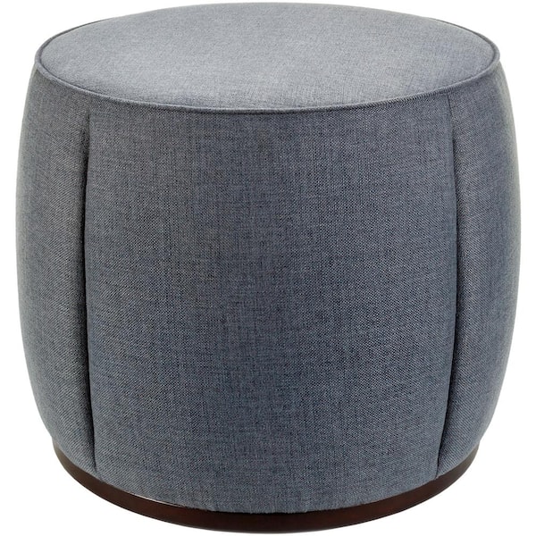 Unbranded Adia Modern Ottoman, Denim, 21 in. H x 24 in. W x 24 in. D,Wood