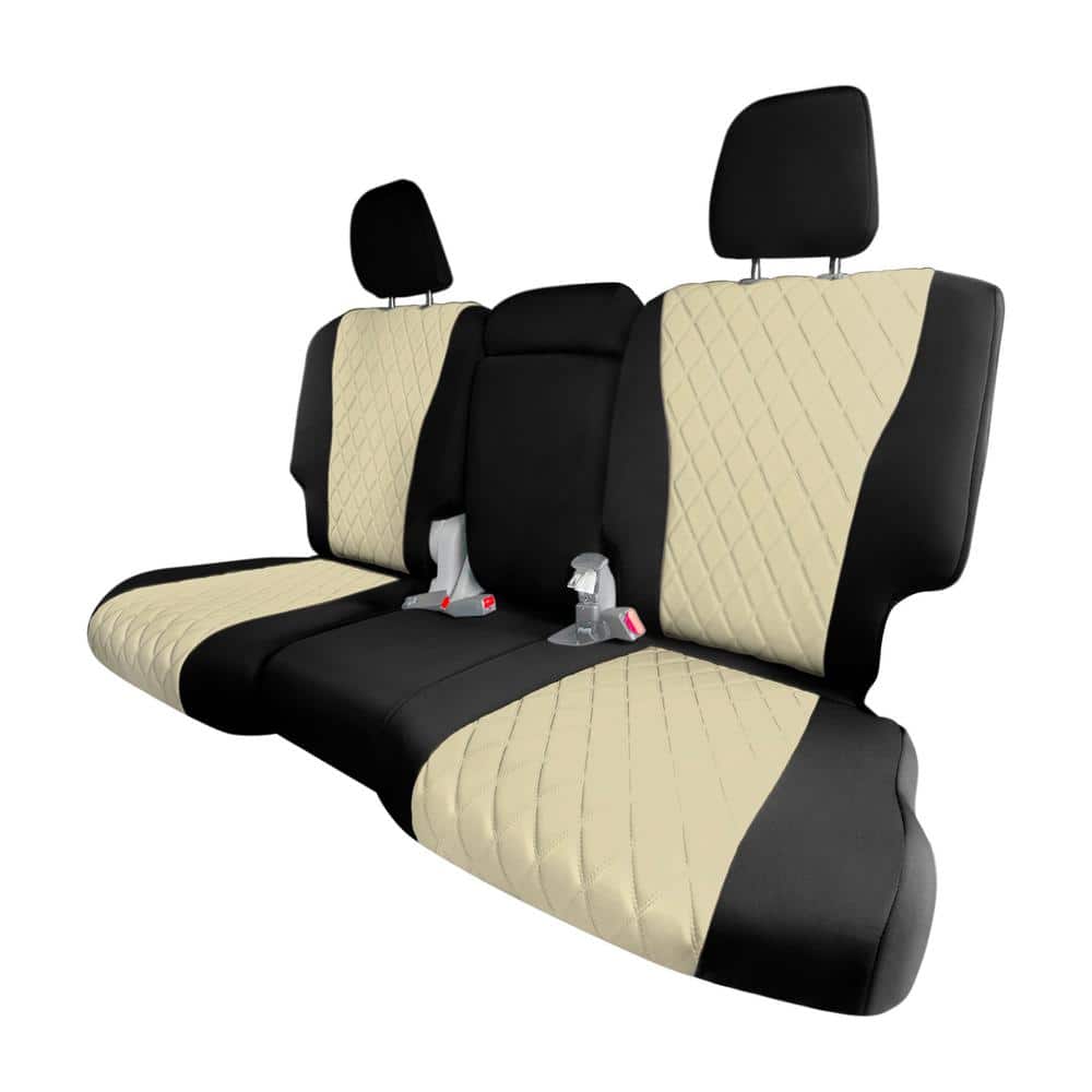 FH Group Neoprene Custom-Fit Seat Covers for 2016 - 2022 Honda Pilot 26.5 in. x 17 in. x 1 in. 2nd Row Set, Beige