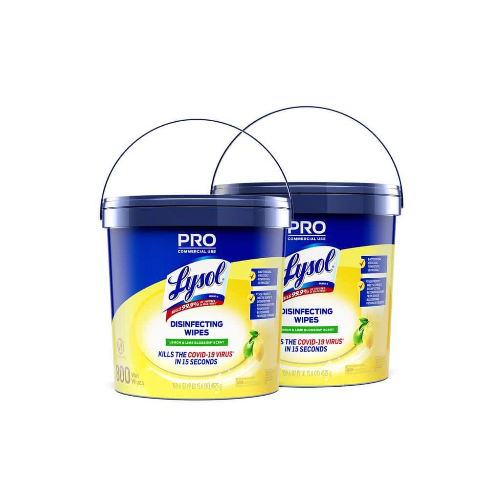 Lysol 800-Count Bucket Lemon and Lime Disinfecting Wipes (2-Pack