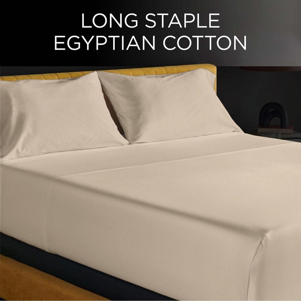 Queen Sandstone Egyptian Cotton Sheet Set
