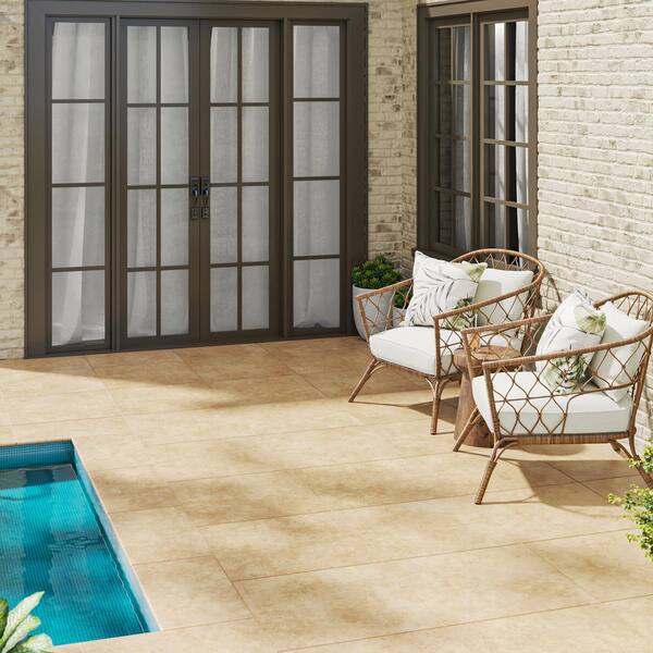 MSI Petra Beige 24 in. x 24 in. Porcelain Paver Floor Tile (8 sq. ft./Case)