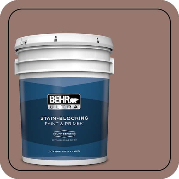 BEHR ULTRA 5 gal. #N160-5 Chocolate Delight Extra Durable Satin Enamel Interior Paint & Primer