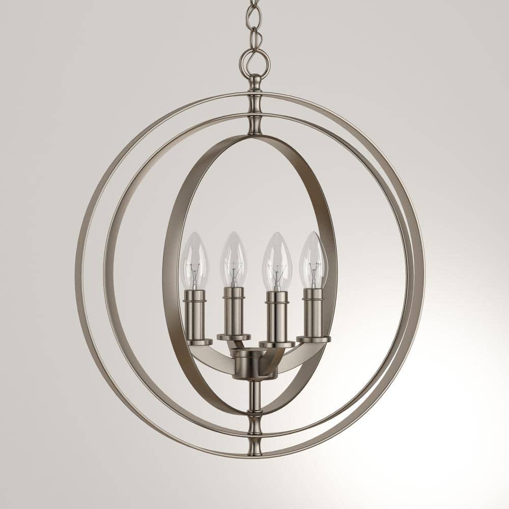 Equinox 4-Light Burnished Silver Globe Pendant