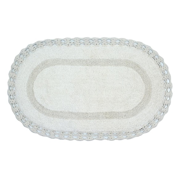  Home Weavers Hampton Crochet Reversible Bathmat 100