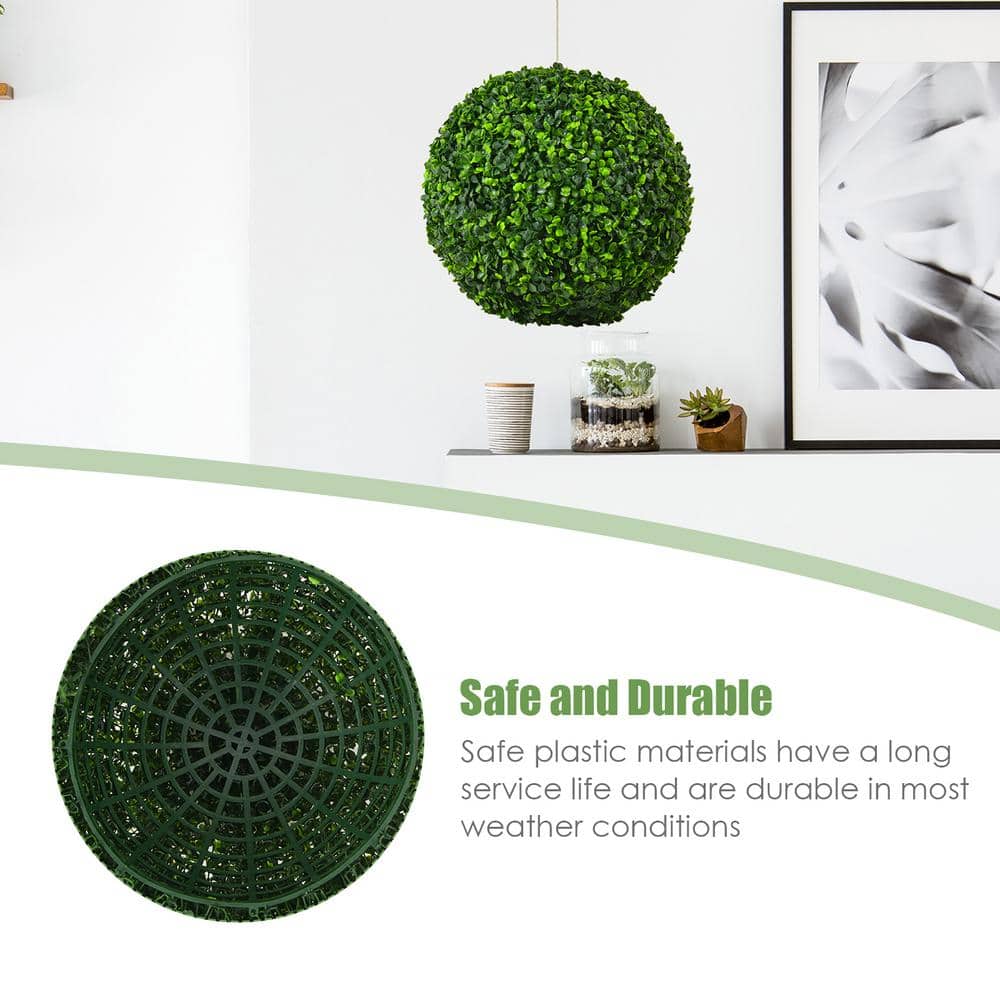 Lush Green 15.7'' UV-Protected Artificial Boxwood Topiary Balls