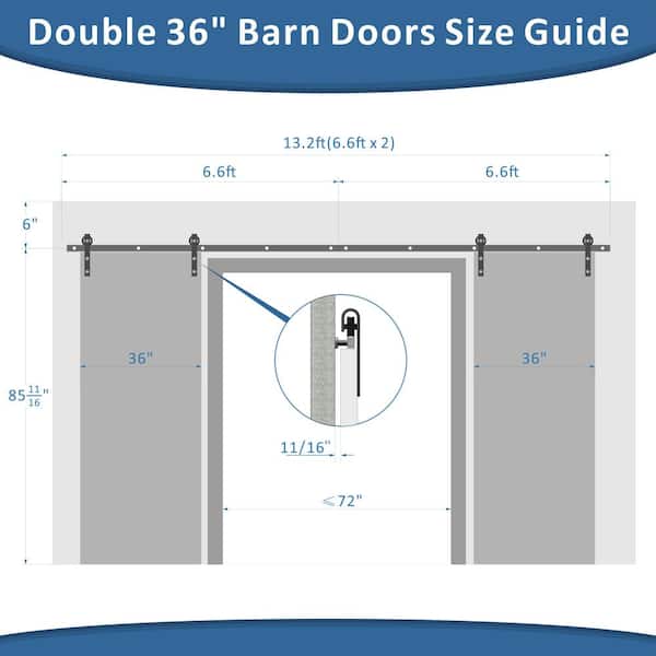72 in. x 84 in. Frosted Glass, White Vinyl, 5 Panel, MDF, Waterproof PVC Surface Sliding Barn Door with Hardware Kit