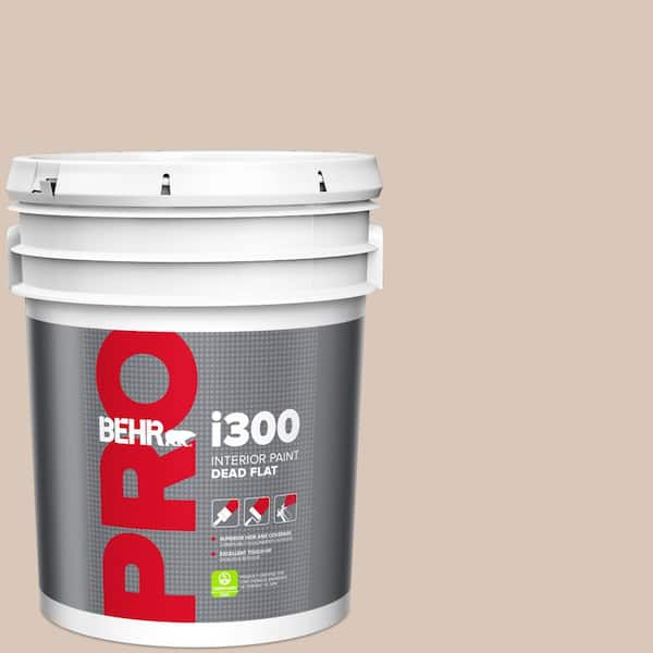 BEHR PRO 5 gal. #MQ3-38 Suede Beige Dead Flat Interior Paint