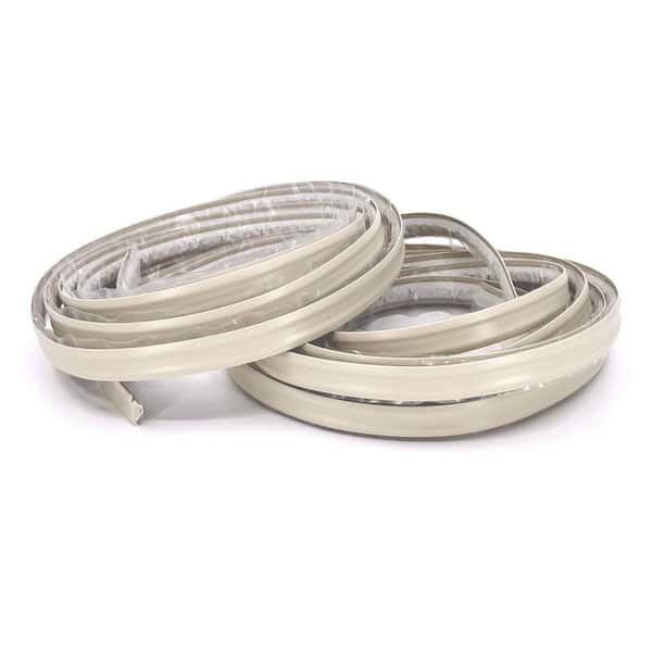 1/2 in. x 10 ft. Ivory PVC Inside Corner Self-adhesive Flexible Caulk and Trim Molding (2-Pack)