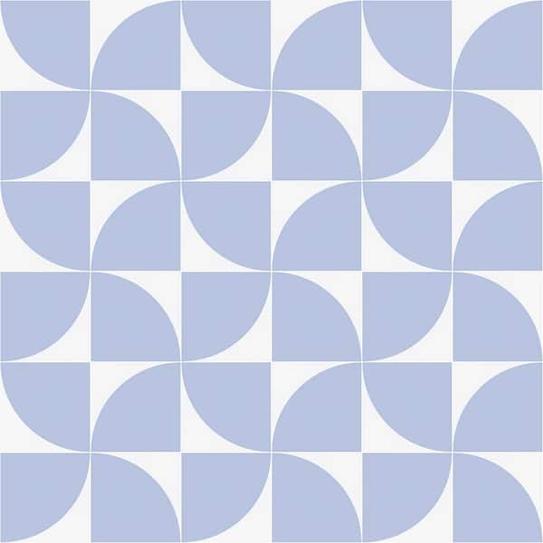 Ivy Hill Tile Tori Crescent Blue 4 in. x 0.47 in. Matte Porcelain Tile Sample