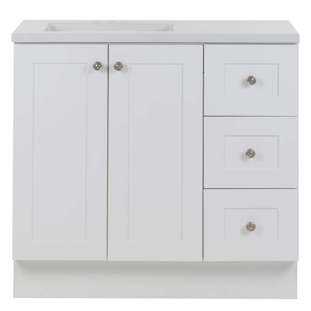 Glacier Bay Bannister 36.5 in. W x 18.75 in. D x 35.14 in. H Bath