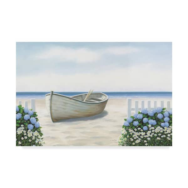Trademark Fine Art Beach Days I by James Wiens Floater Frame Travel Wall Art 22 in. x 32 in.