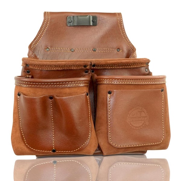 5-Pocket Framers Professional Tool Pouch with Ambassador Series Top Grain Leather