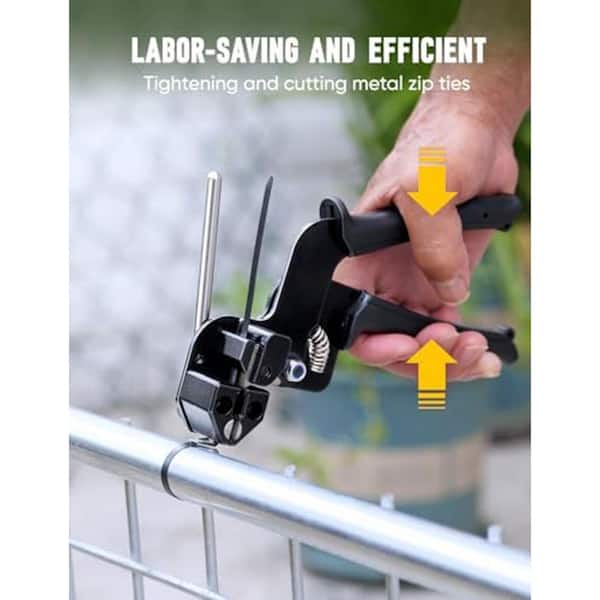 11.8 in. Stainless Steel Cable Ties Black with Fastening Cutting