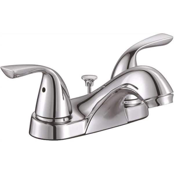 Premier Sanibel 4 in. Centerset 2-Handle Bathroom Faucet with Pop-Up Assembly in Chrome