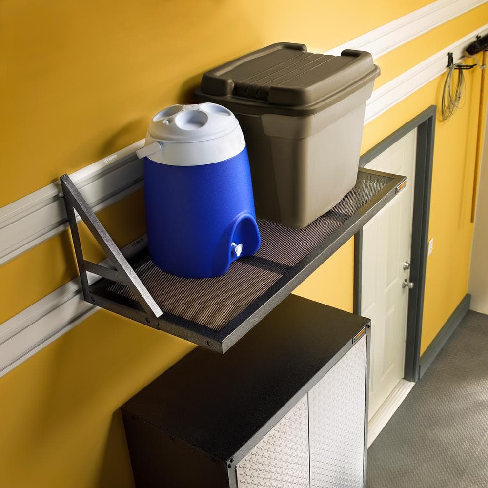 45" Heavy Duty Steel Mesh Wall Shelf in Hammered Granite