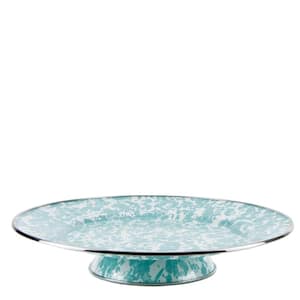 1-Tier Sea Glass Enamelware Cake Plate