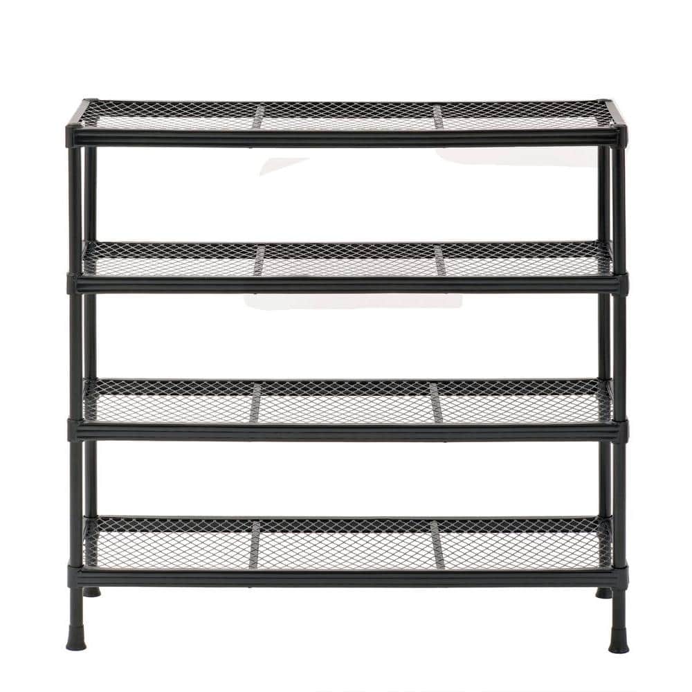 Sandusky 12Pair 4Tier Steel Shoe Rack in Black (31 in. H) CSR311031