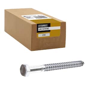 3/8 in. x 4-1/2 in. Hex Zinc Plated Lag Screw (25-Pack)