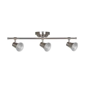 Solo 2 ft. 3-Light Satin Nickel LED Fixed Track with 400 LM/Head 1000027276