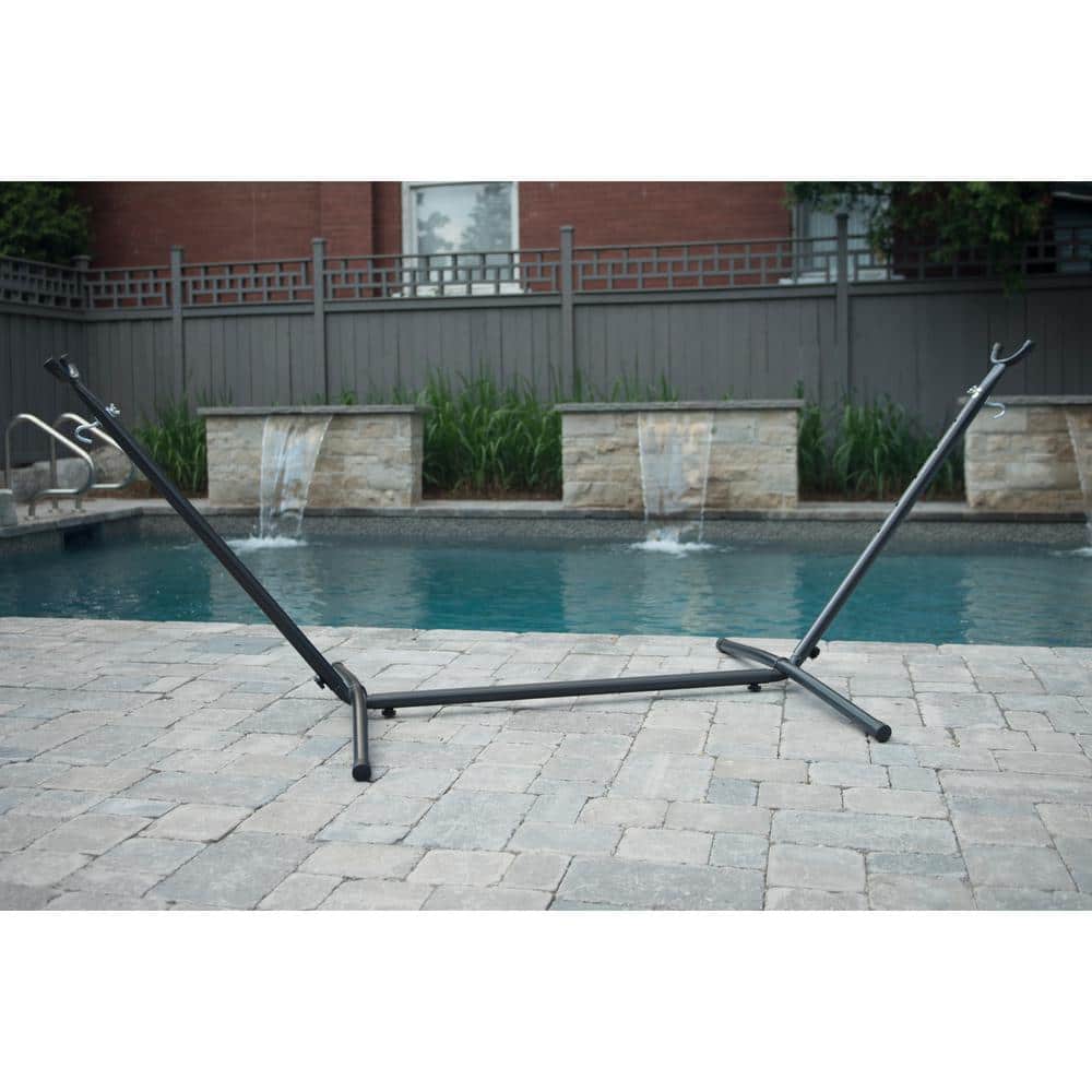 Universal Black Steel Hammock Stand with Hardware