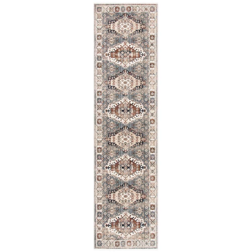 UPC 889048898837 product image for Herat Gray/Cream 2 ft. x 8 ft. Border Floral Runner Rug | upcitemdb.com