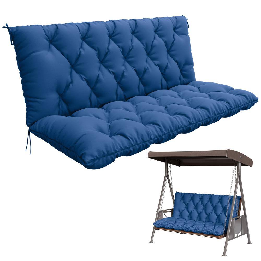 60 in. x 40 in. 2-3 Seater Patio Contoured Replacement Bench Cushion Outdoor Porch Swing Cushion Cushion Blue price history on PriceWatchPro