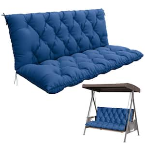 60 in. x 40 in. 2-3 Seater Patio Contoured Replacement Bench Cushion Outdoor Porch Swing Cushion Cushion Blue