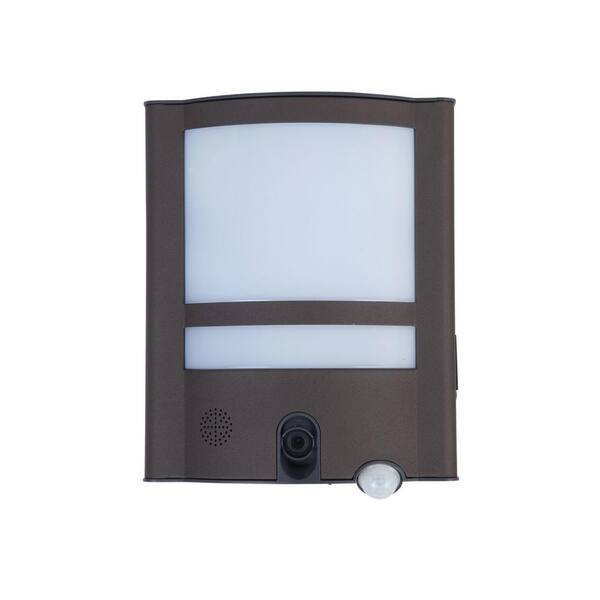LUTEC 120-Degree 1 Head Gray Motion Activated Outdoor Integrated LED Flood Light