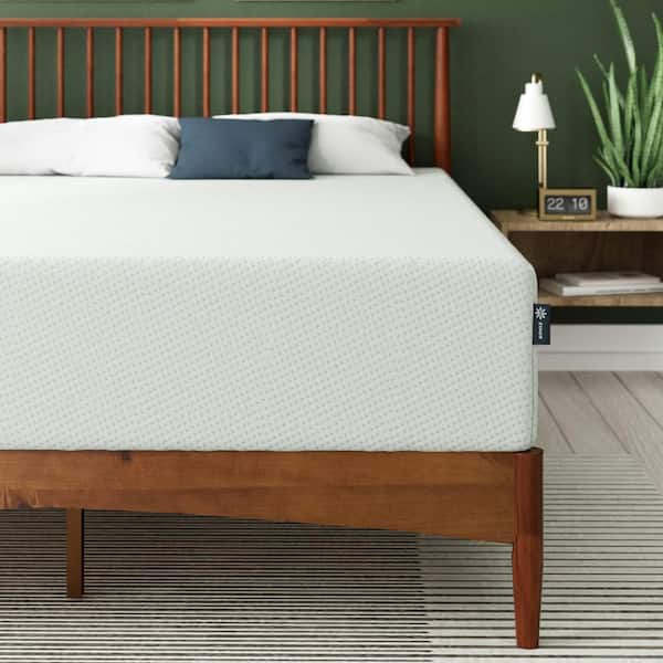 Queen Medium Green Tea Optimum Memory Foam 12 in. Mattress